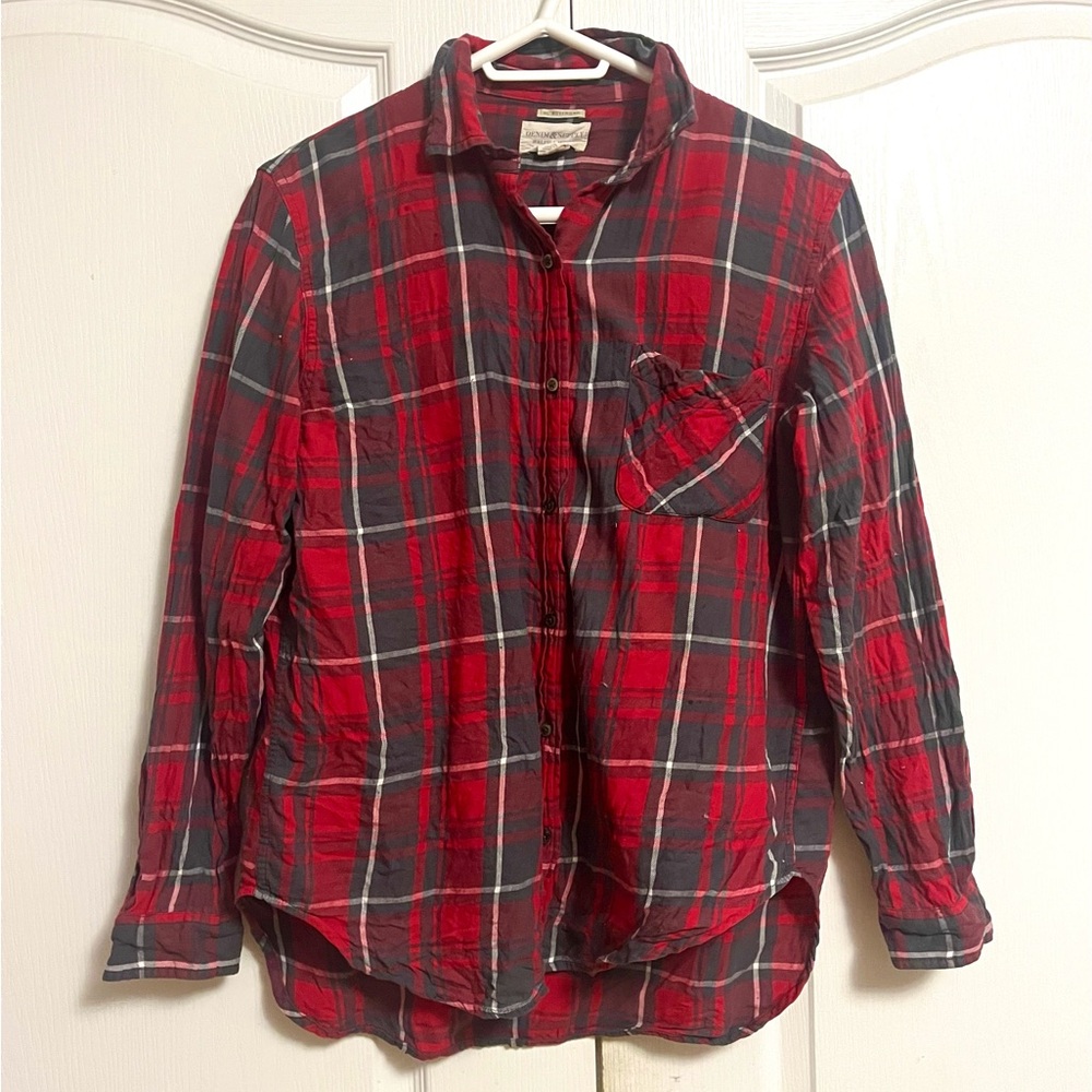 Ralph Lauren Denim & Supply Vintage Red Plaid Button-Up Flannel